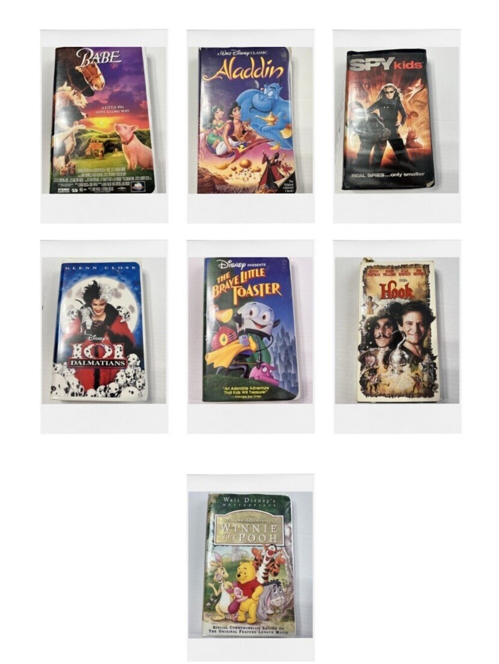 Disney Classic Movies - 7 Disney VHS Tape Lot